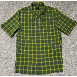 Backcountry Slickrock Short Sleeve Shirt Mens XL Button Up Elm Green Plaid
